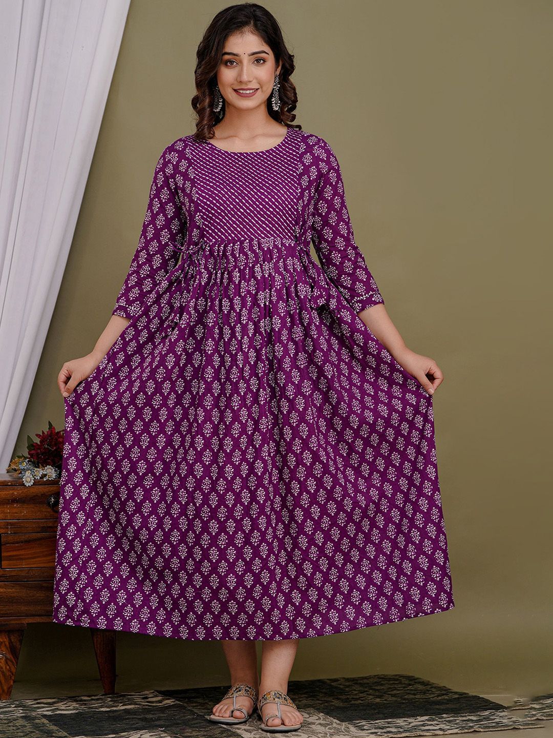 MURLI KURTI Women Printed Thread Work Anarkali Kurta-picture-15