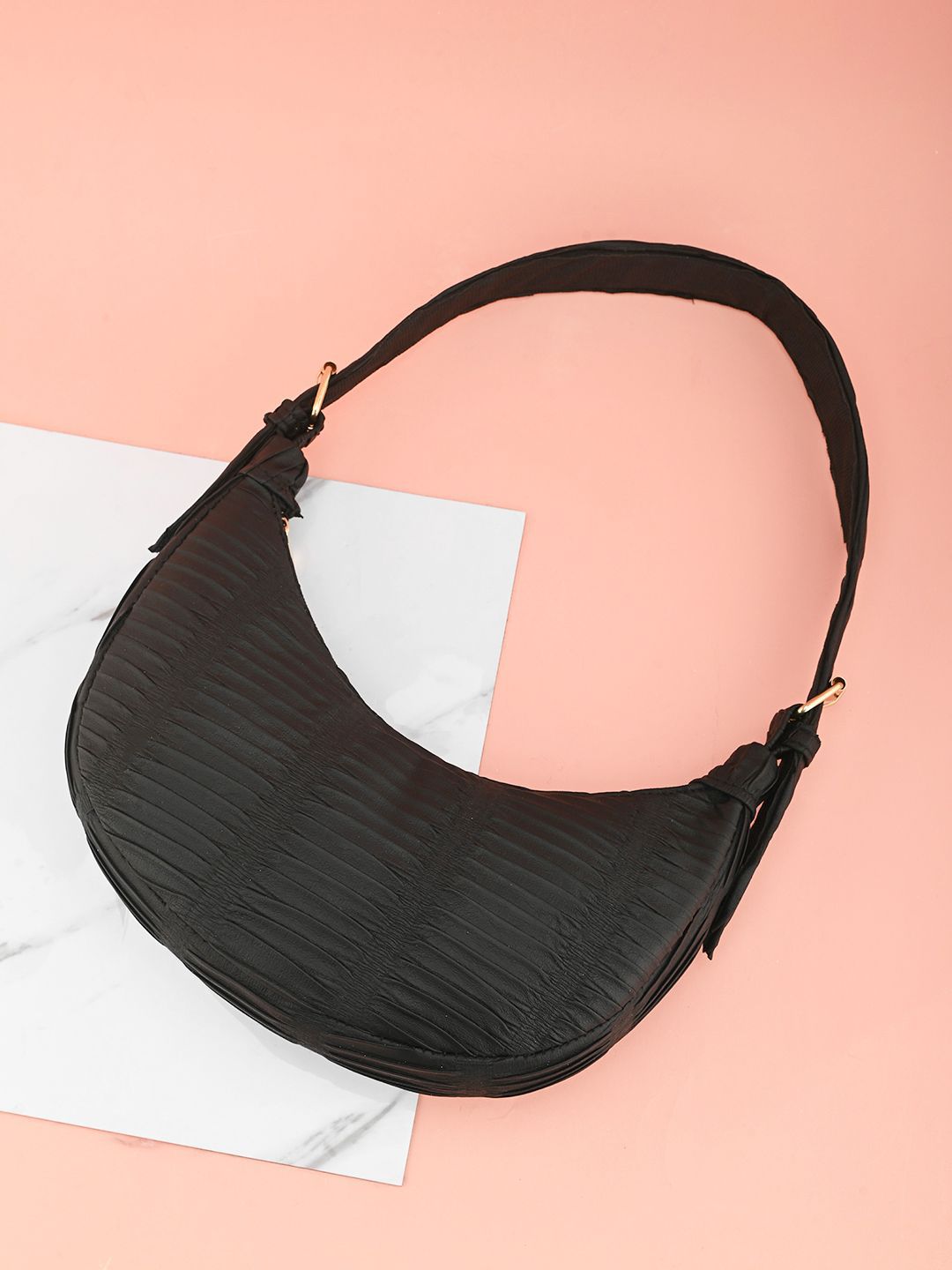 DressBerry Geometric Half Moon Shoulder Bag-picture-10