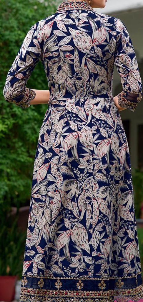 Women Black Floral Wrap Anarkali Kurta With Palazzos main image 0