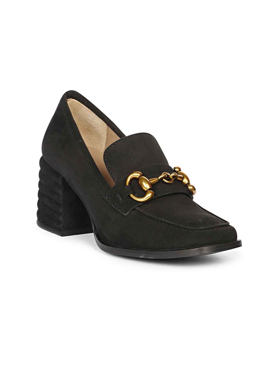 Saint G Women Solid Leather Block Pumps-picture-16