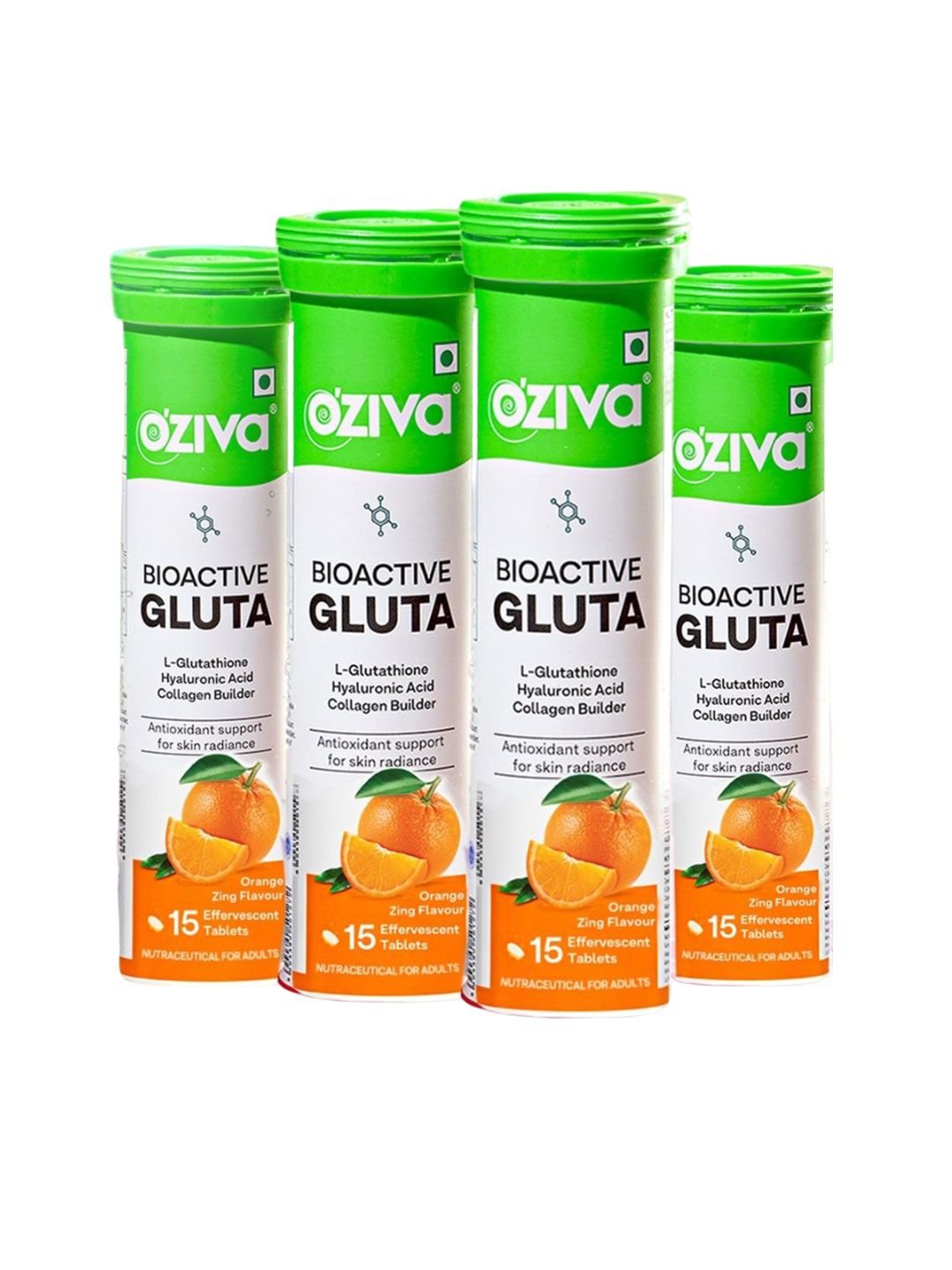 OZiva Set Of 4 Bioactive Gluta With L-Glutathion - 60 Tablets - Orange Zing-picture-32