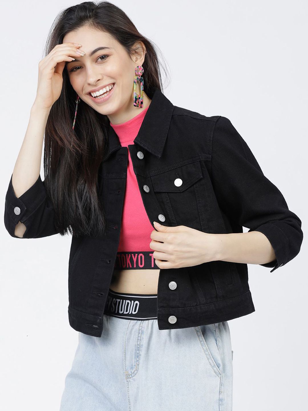 Tokyo Talkies Women Denim Jacket-image-31