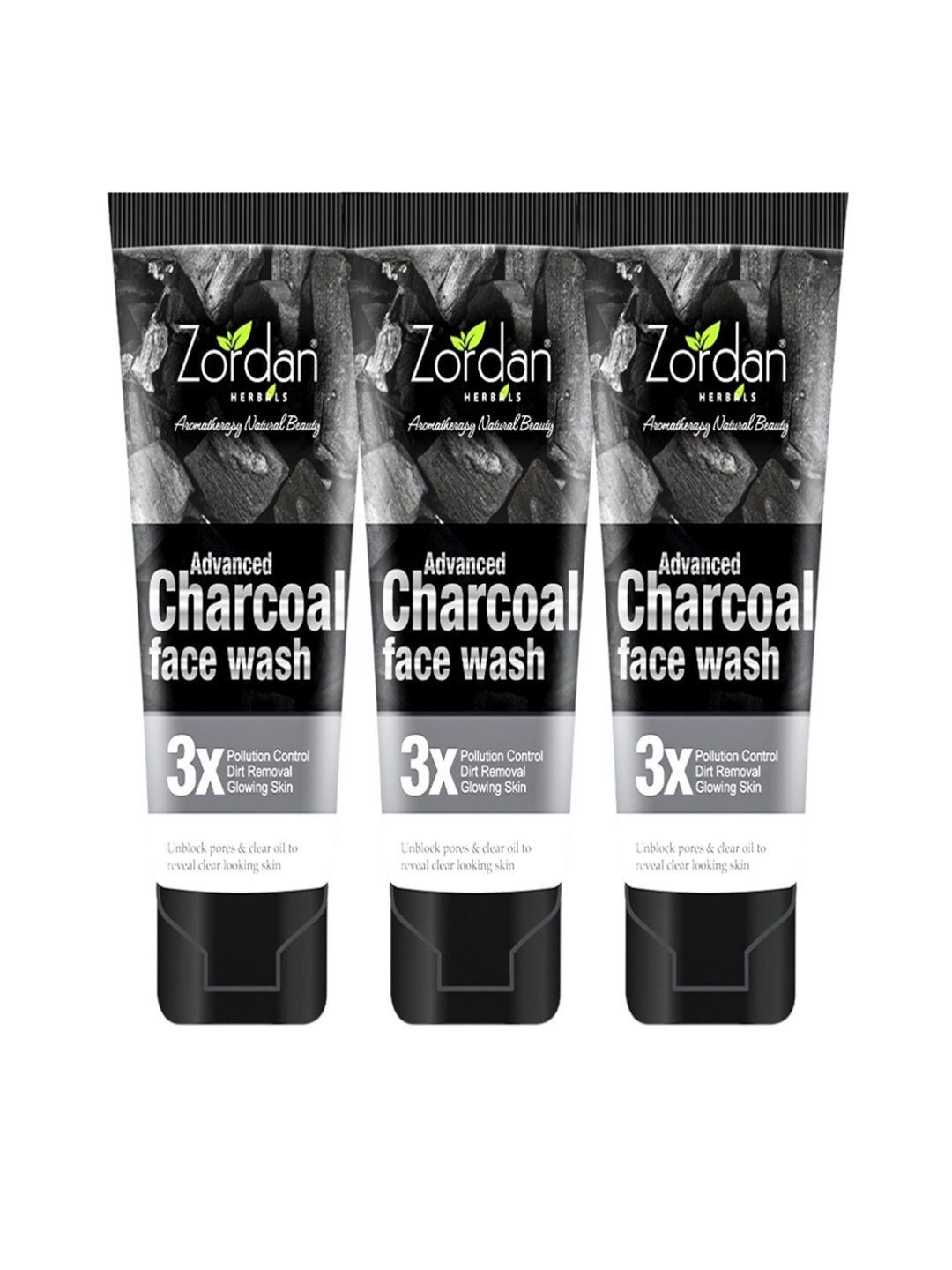 ZORDAN Set Of 3 Herbals Advanced Charcoal Face Wash - 60 ml Each-picture-20