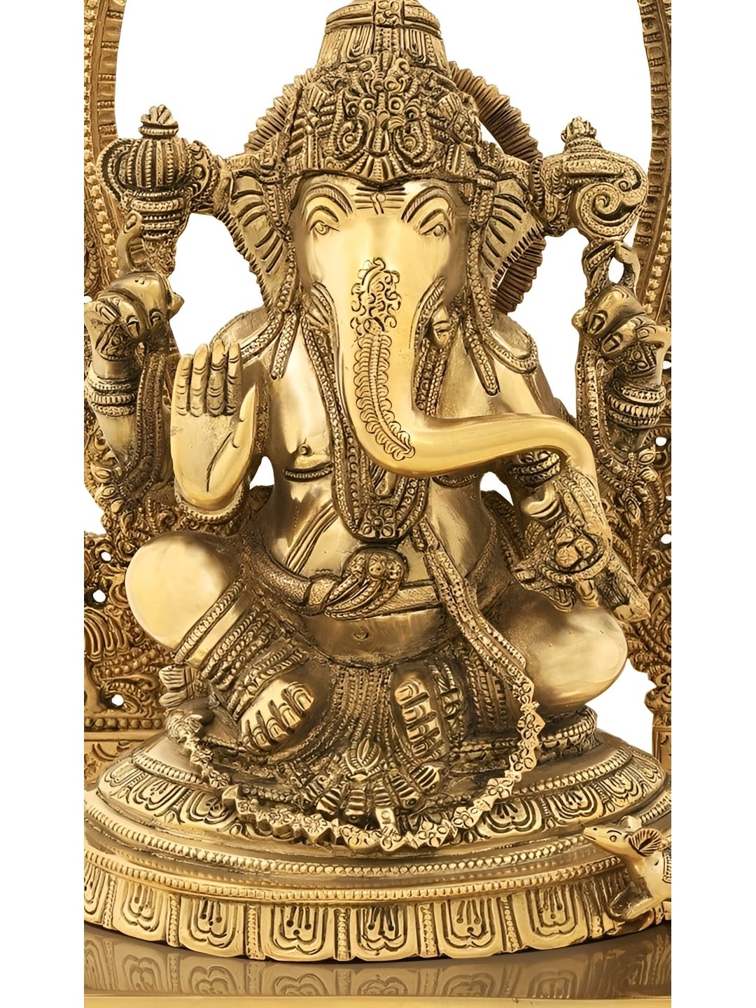 Exotic India Gold-Toned Lord Ganesha Religious Idol Showpiece-picture-40