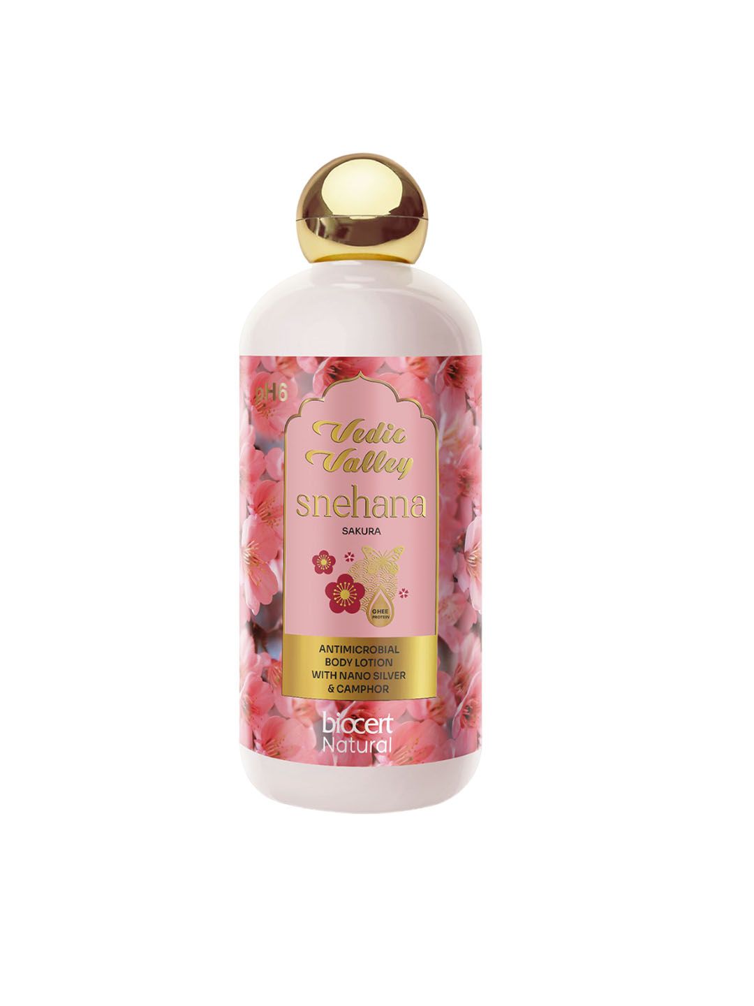 Vedic Valley Snehana Sakura Glow Body Lotion With Nano Silver & Camphor - 300ml-picture-17