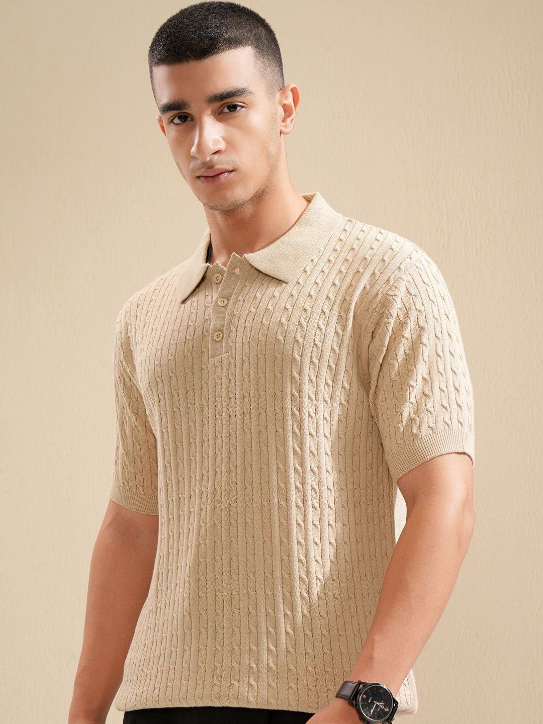 HIGHLANDER Men Printed Henley Neck Pockets T-shirt-picture-12