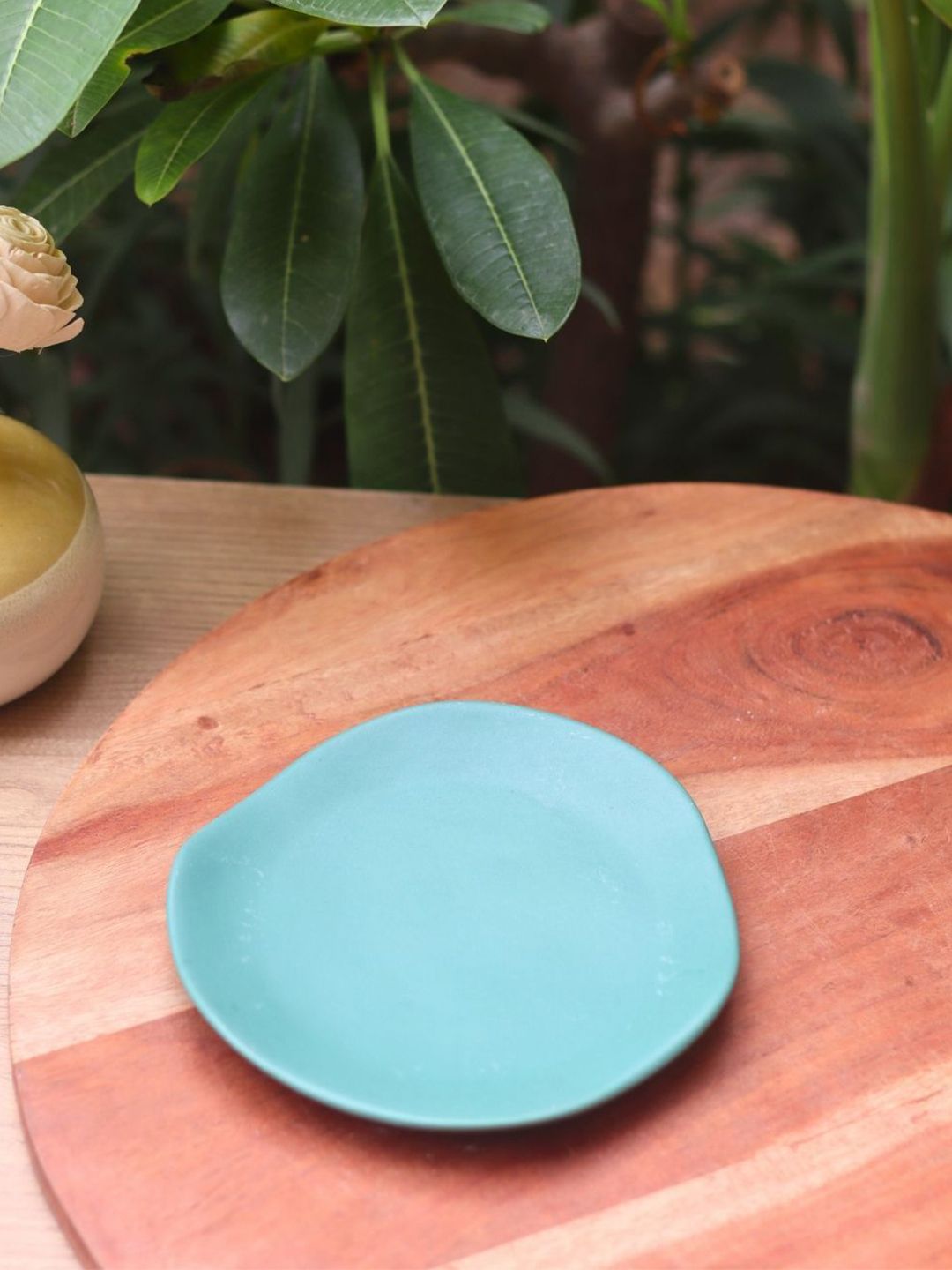 WEAVING HOMES Teal Floral Printed Ceramic Matte Cups Set of Cups and Mugs-picture-11