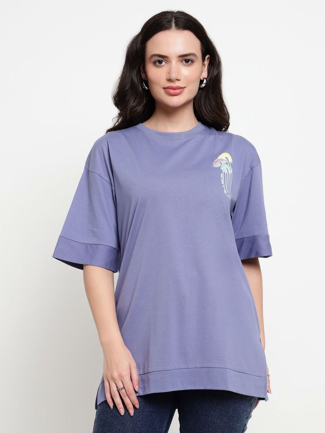 Skidlers Women Drop-Shoulder Sleeves Pockets T-shirt-picture-42