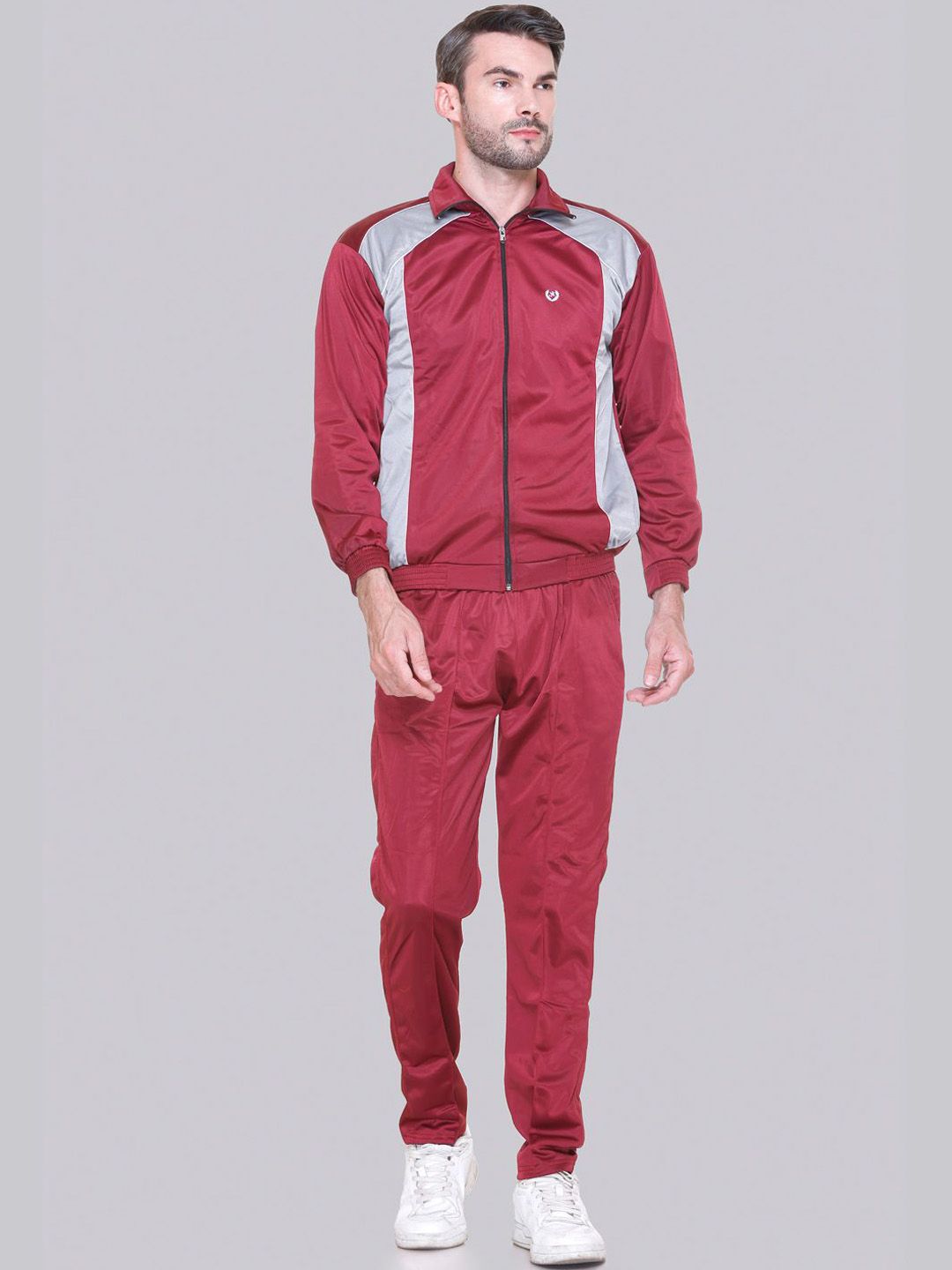 ELPIDA Men Colourblocked Polo Collar Tracksuits-picture-27
