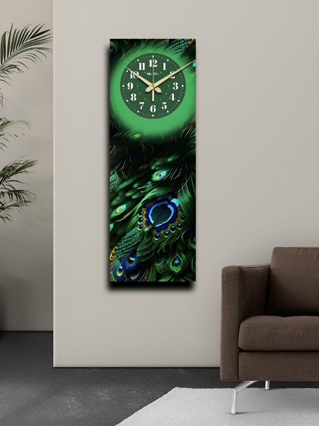 OLIVE TREE Green & Black Printed Wooden Analogue Traditional Wall Clock-image-32