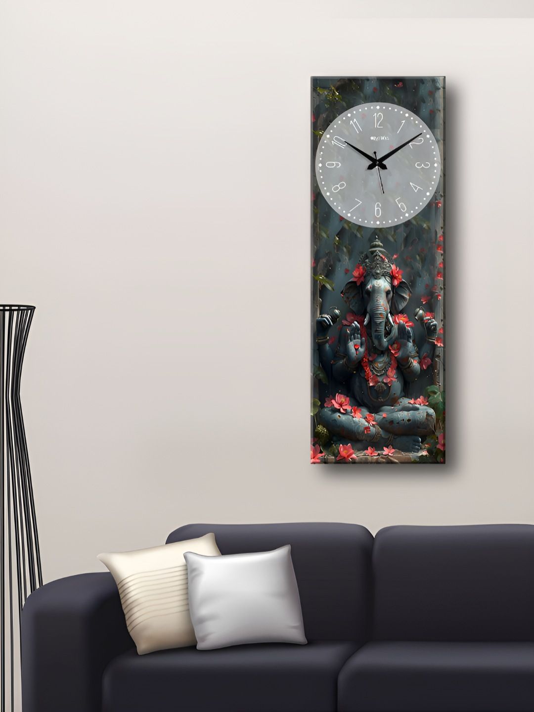 OLIVE TREE Green & Red Printed Analogue Rectangular Wooden Wall Clock-picture-21