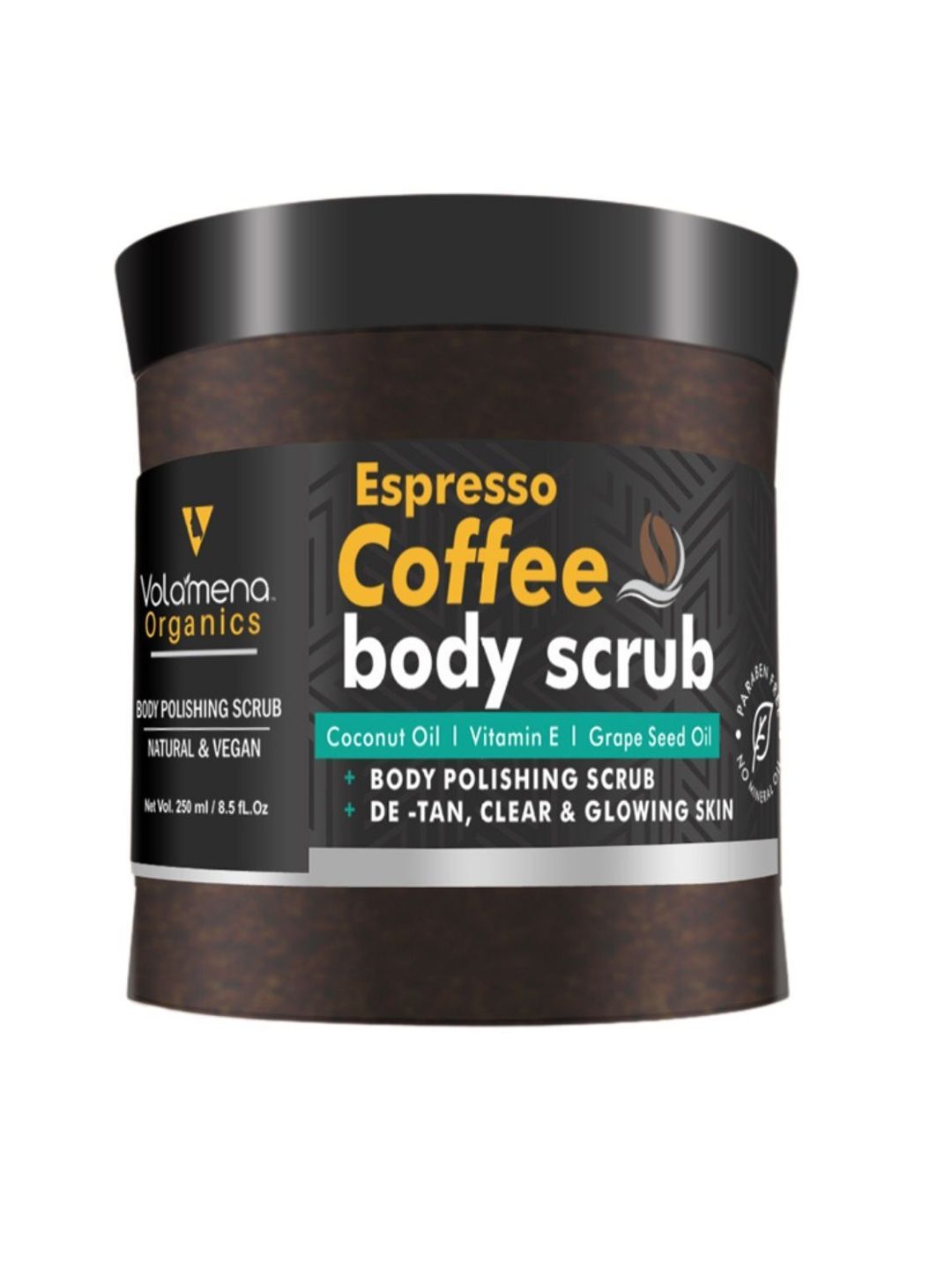 Volamena Espresso Coffee Body Scrub For Brightening Skin 250 ml