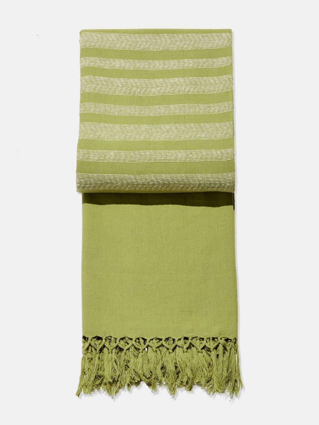Fabindia Krisha  Green Woven Design Cotton Single Bed Cover-picture-11