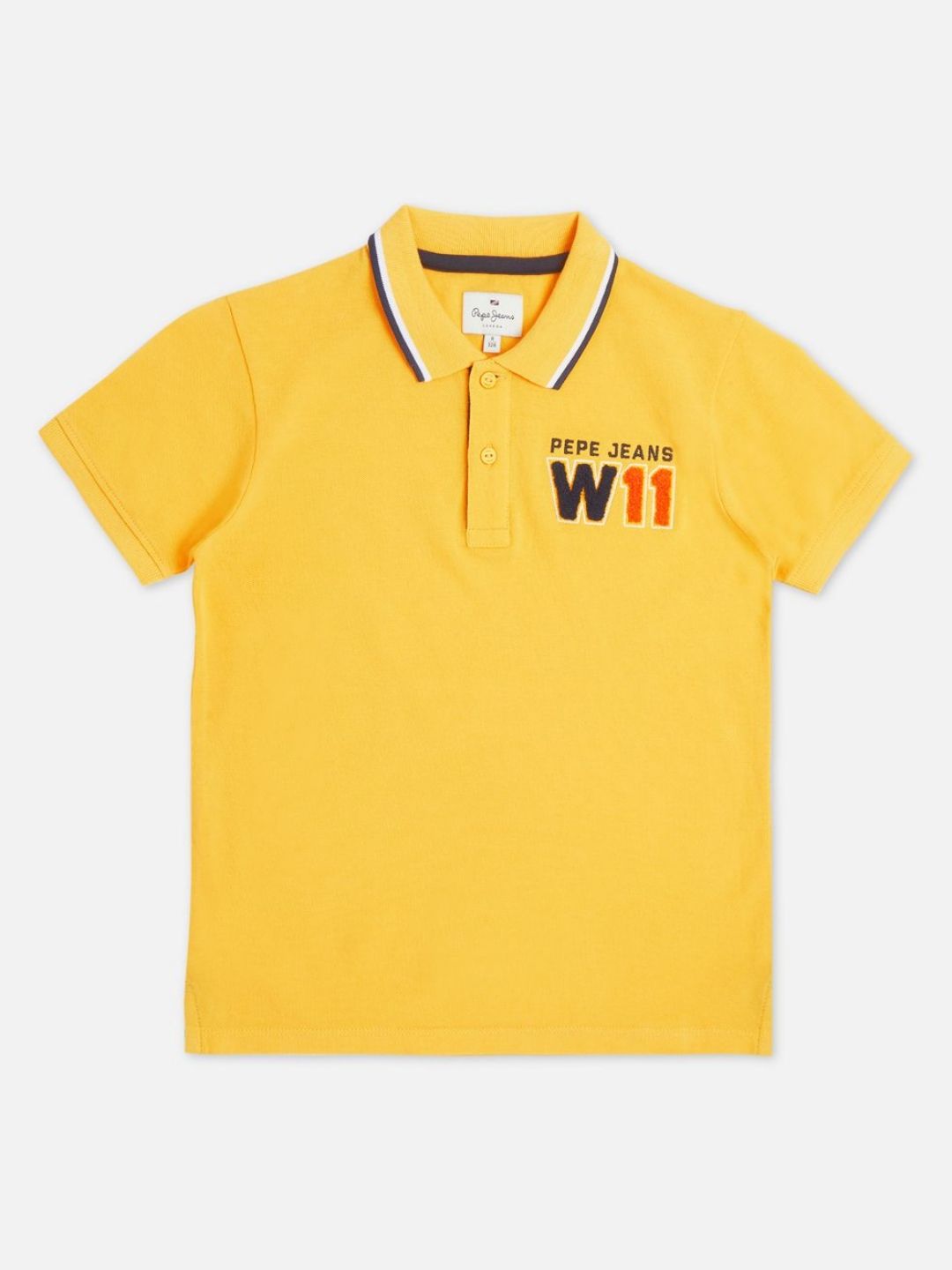 Pepe Jeans Boys Typography Printed Polo Collar Pure Cotton T-shirt-picture-17