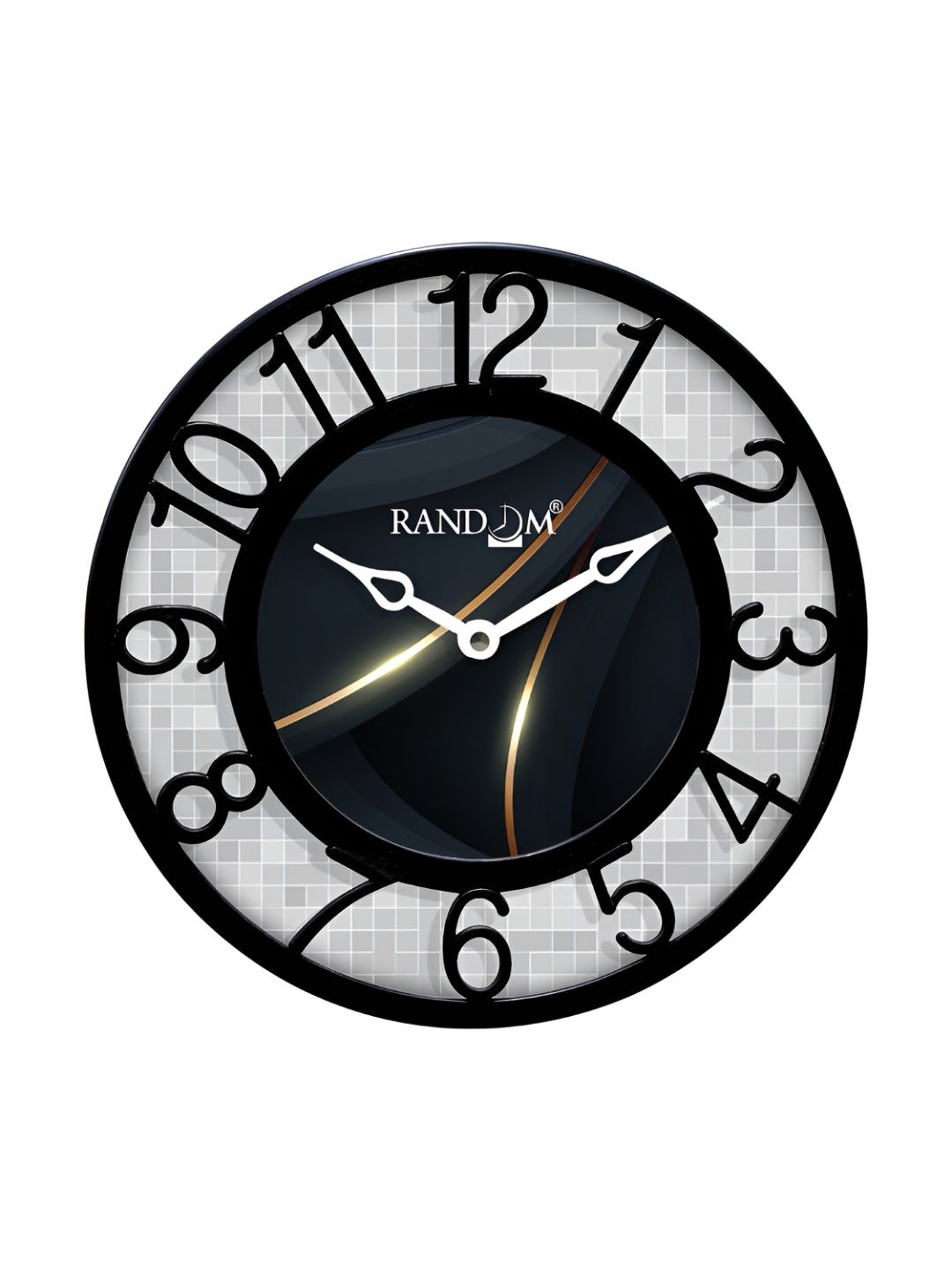 RANDOM Black & White Printed Contemporary Wall Clock-image-44