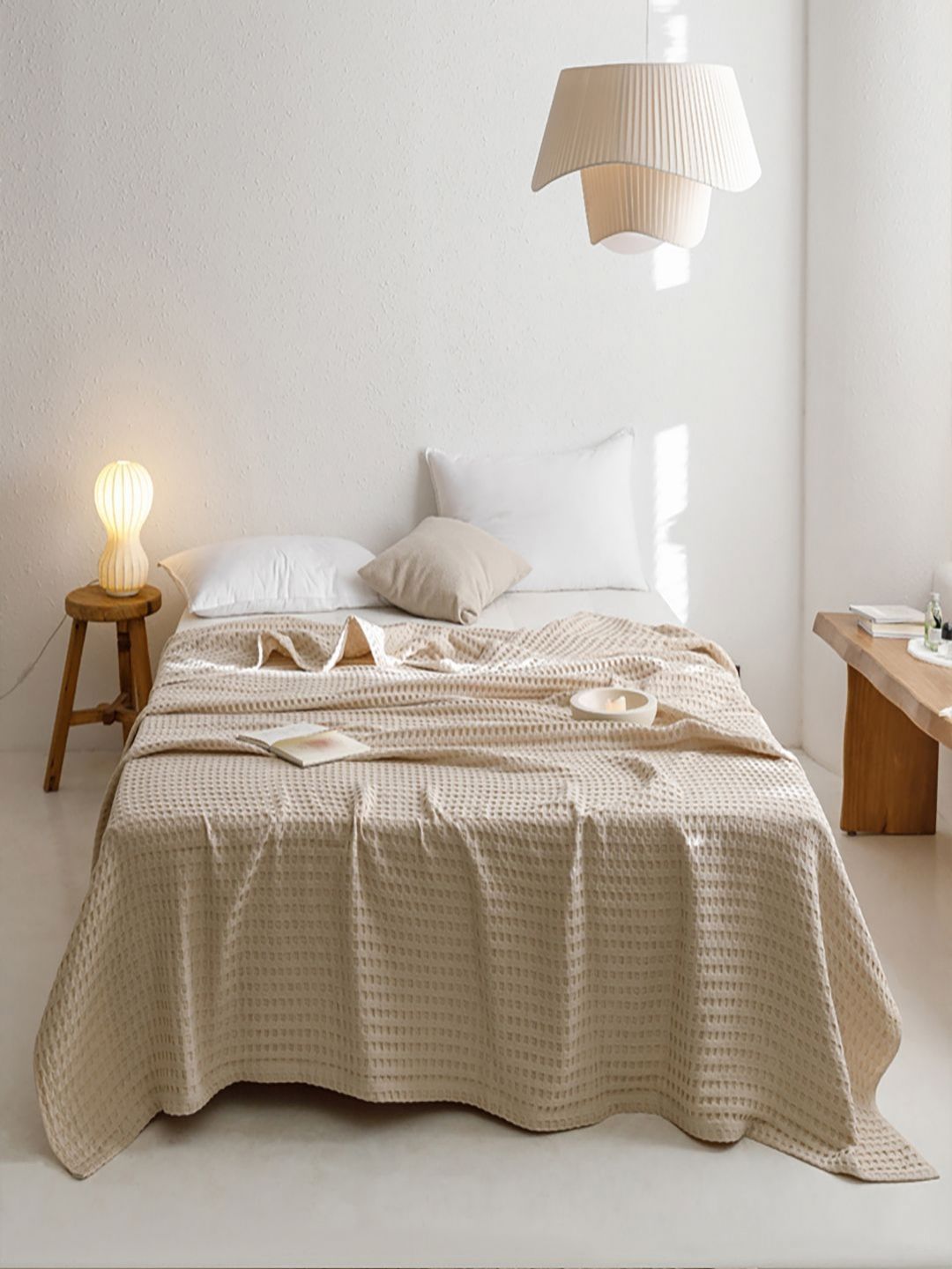 JC HOME Camel Brown Geometric AC Room 300 GSM Double Bed Quilt-picture-19