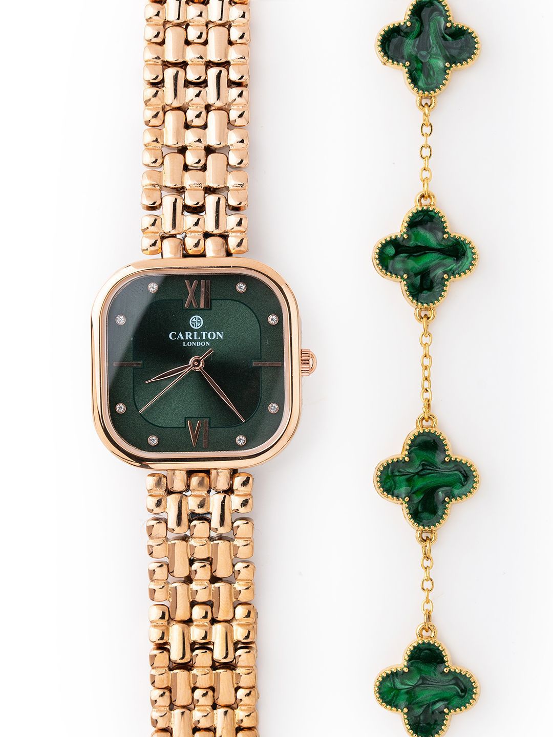 Carlton London Women Watch & Bracelet Gift Set CLPLG053-image-12