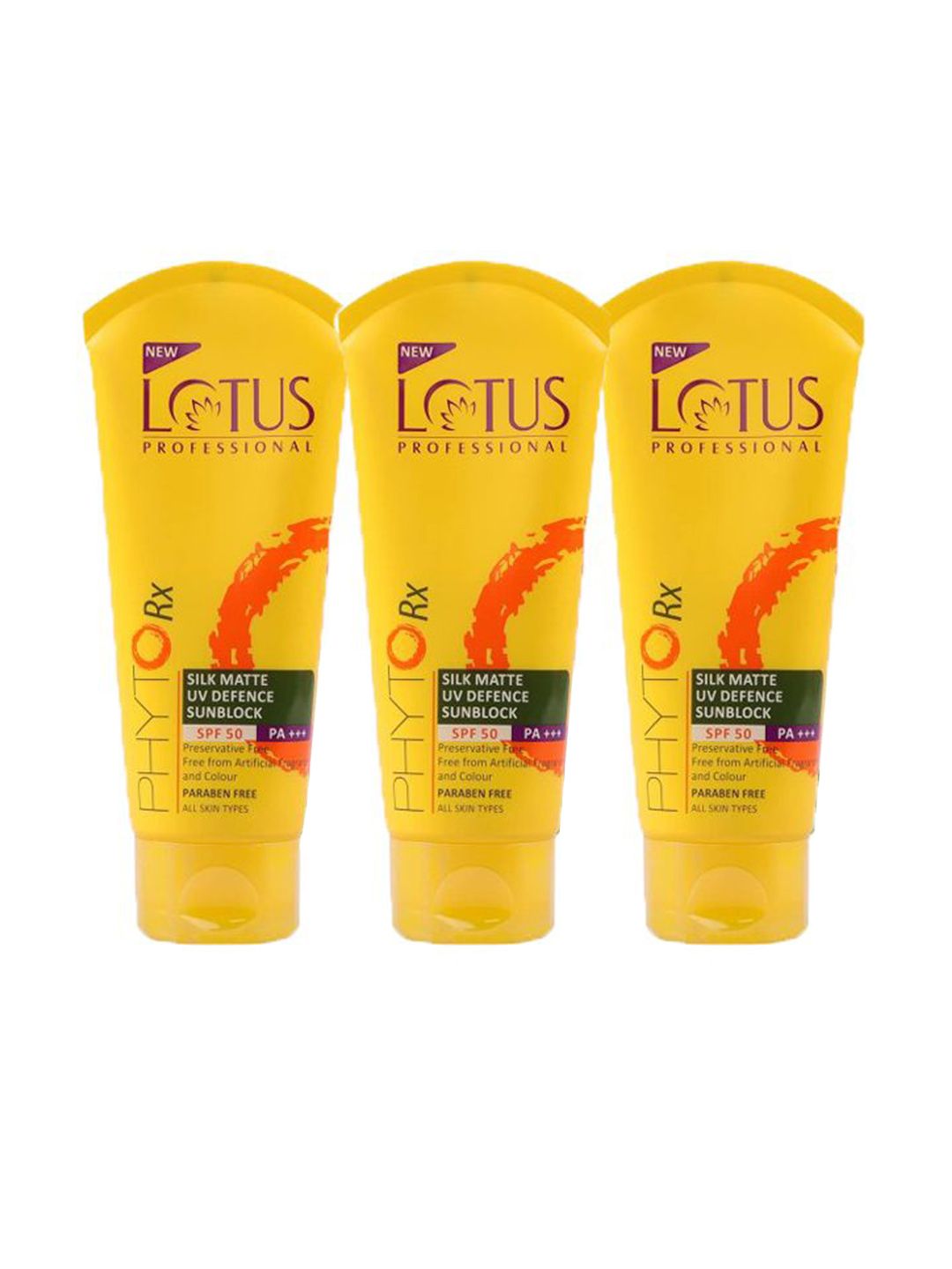 Lotus Professional Set Of 3 PHYTORx Silk Matte UV Defence Sunscreen SPF 50 - 75g Each-image-34