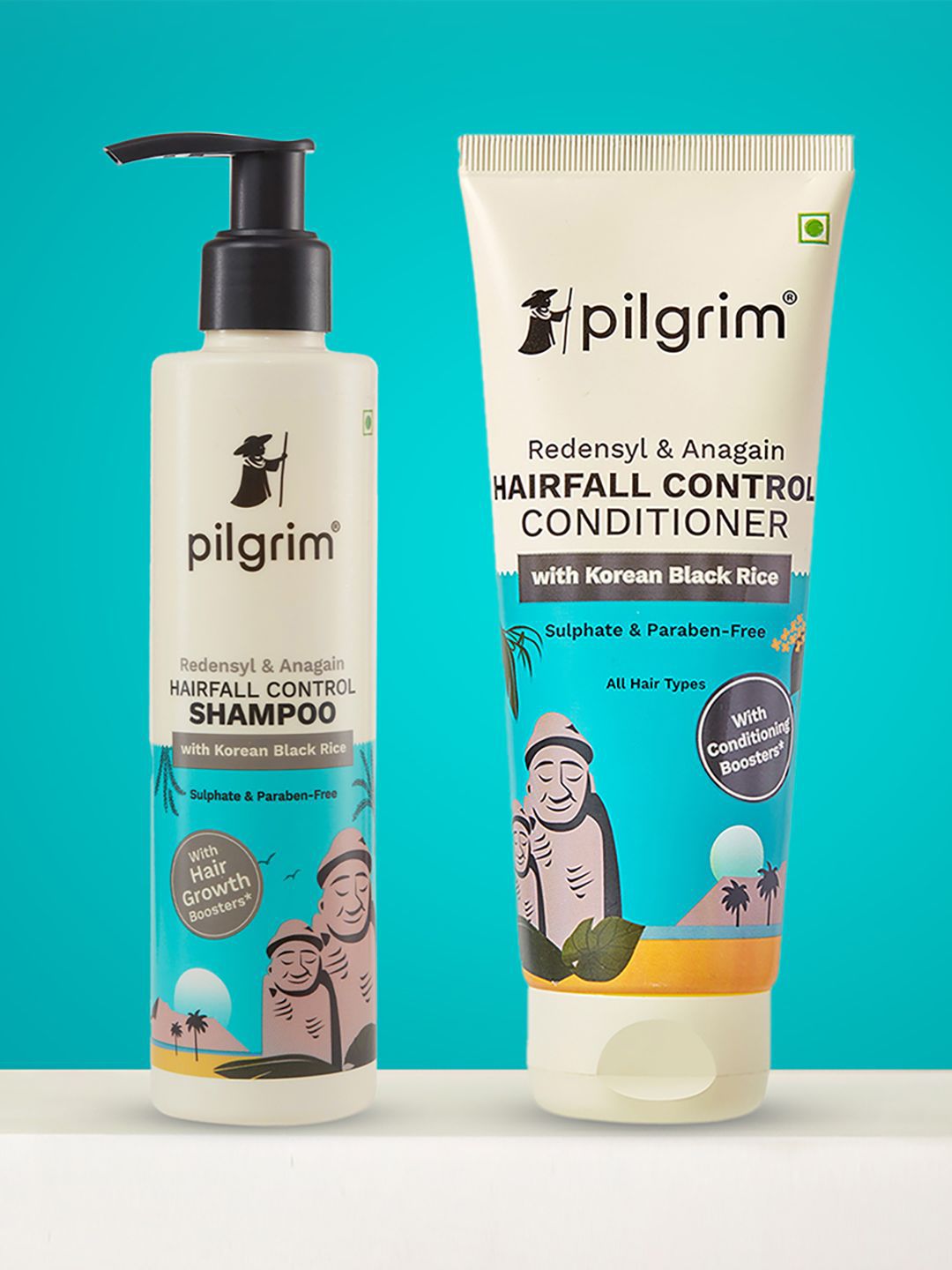 Pilgrim Set Of 2 Redensyl & Anagain Hairfall Control Shampoo & Conditioner