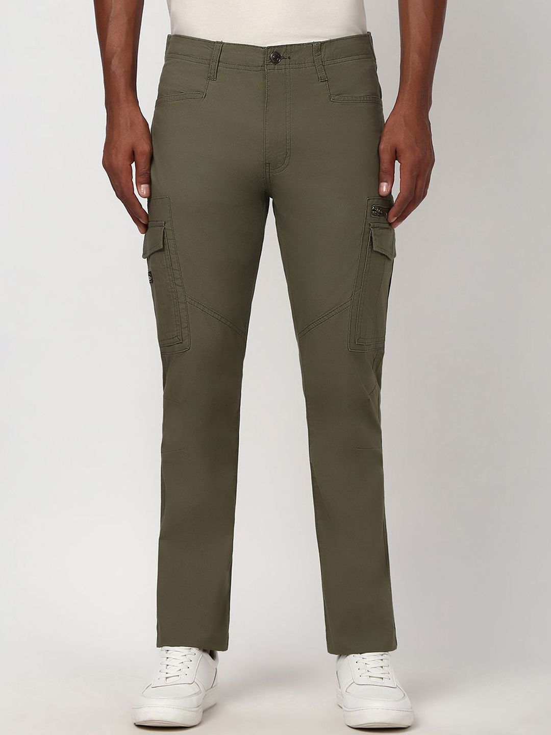 peter england casuals Peter England Men Solid Regular Fit Trousers-picture-25