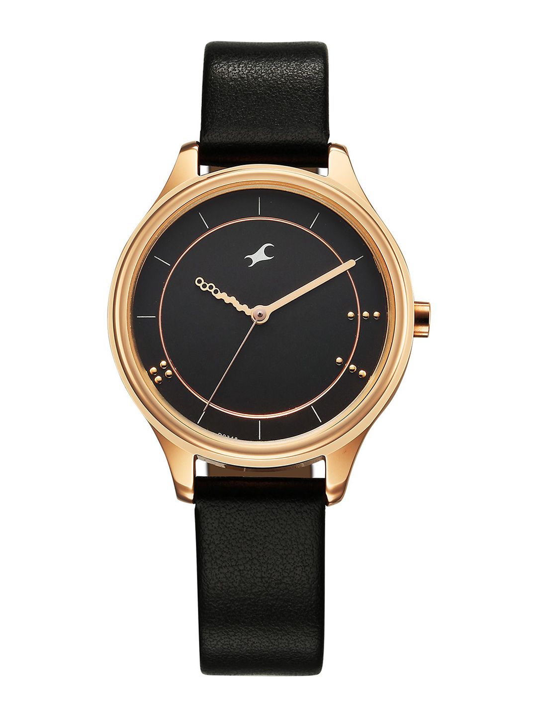 Fastrack Women Brass Dial & Leather Straps Analogue Watch 6296WL01-picture-46