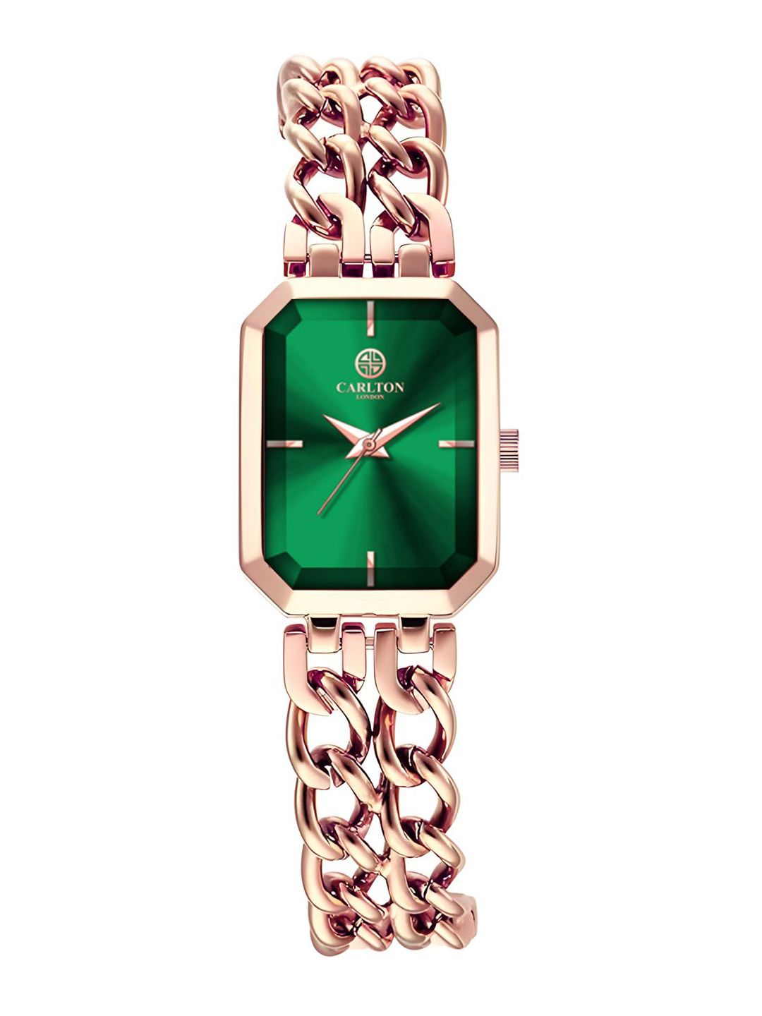 Carlton London Women Embellished Dial & Stainless Steel Bracelet Style Straps Analogue Watch CLRGCGRN-image-40