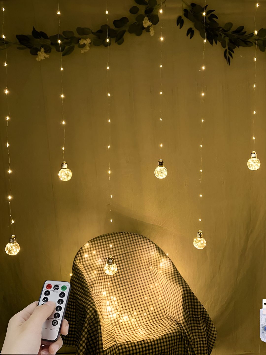 ENORMITY Yellow  Flickering Ball Rice Shaped LED String Lights-image-15