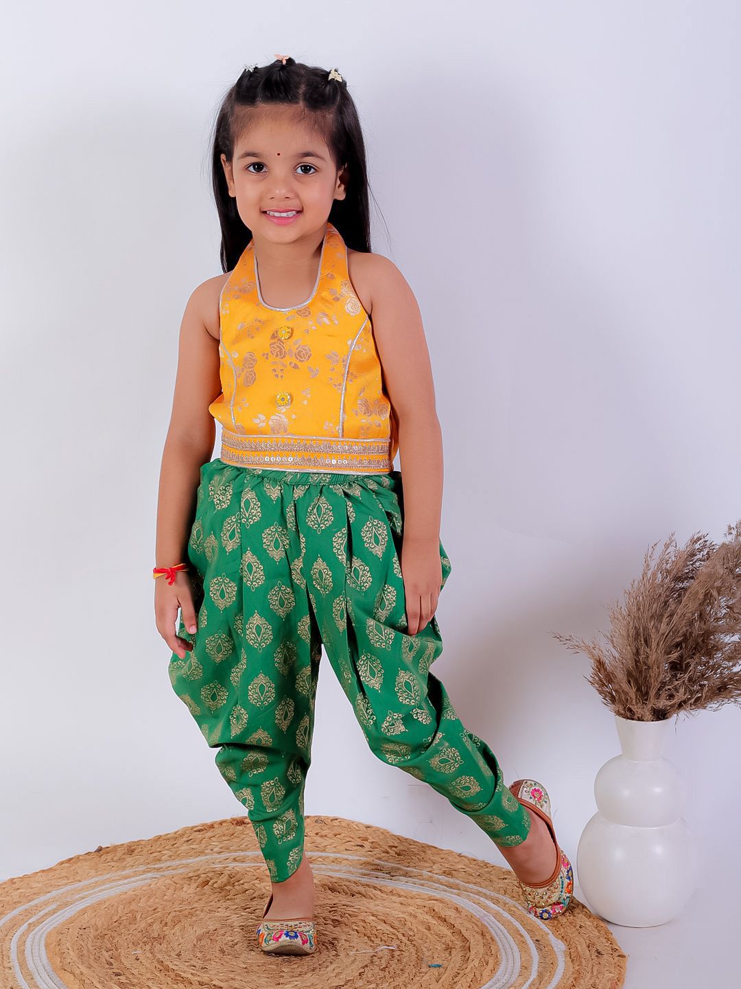 Twisha Girls Embellished Top with Dhoti Pants-picture-49
