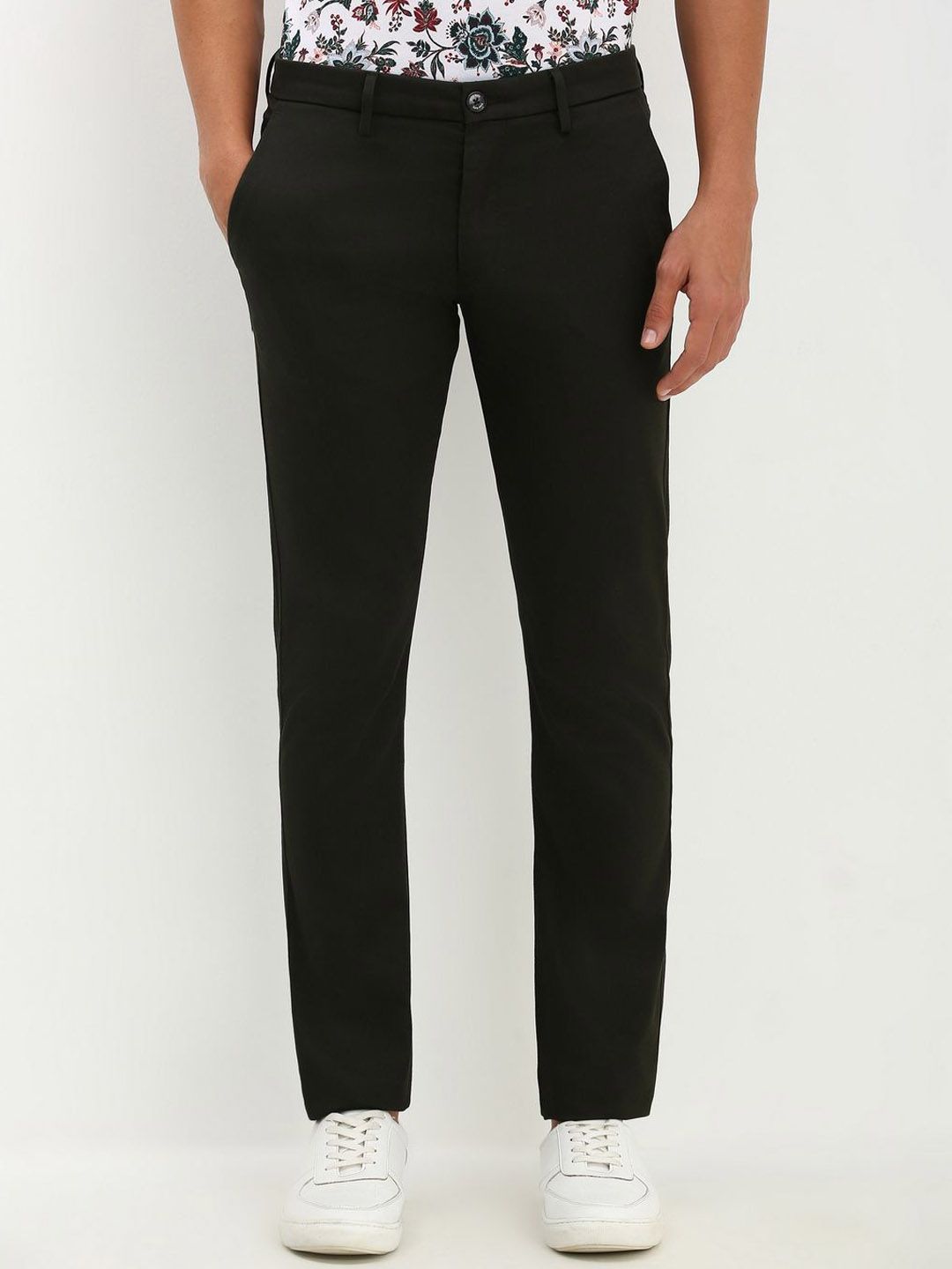 Allen Solly Men Ultra Slim Fit Mid-Rise Regular Trousers-picture-43