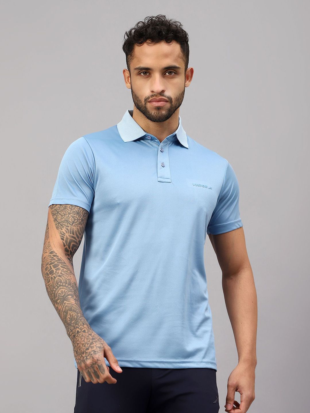 VECTOR X Men Solid Polo Collar T-Shirt-picture-20