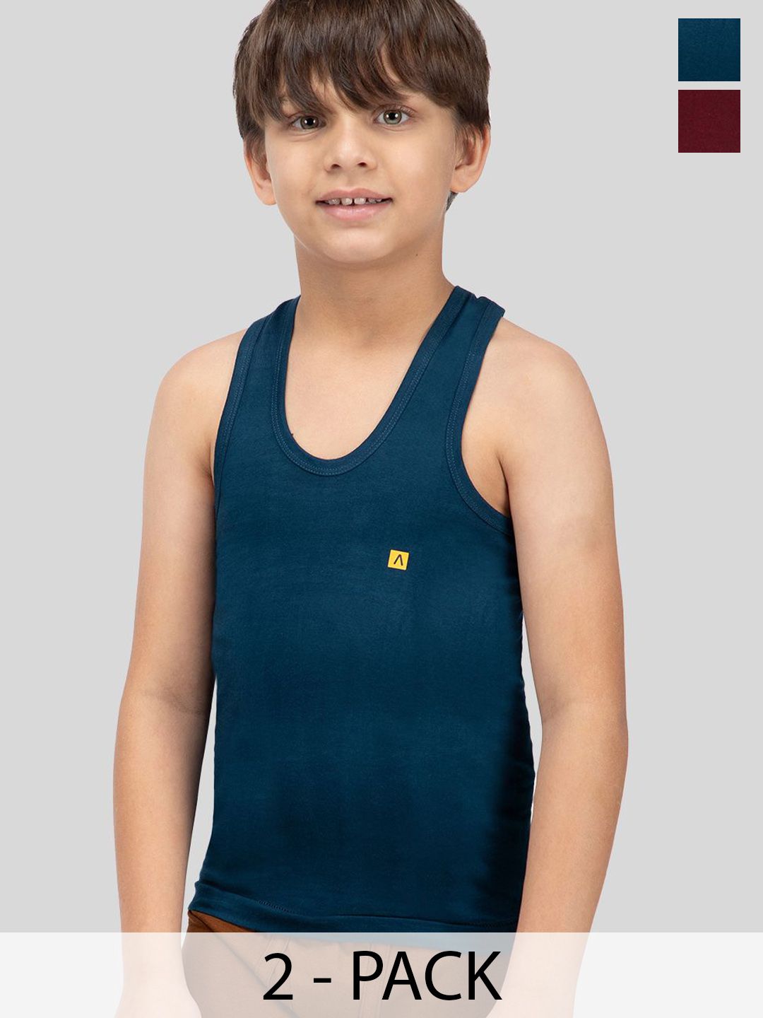 AMUL COMFY Boy Pack Of 2 Cotton Innerwear Vests  AC-CSRN-VE-ASST1-45-2PC-picture-34