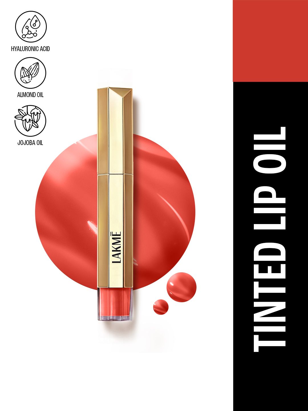 Lakme 9to5 Overtime Shine Tinted Lip Oil Gloss With Almond & Jojoba Oil 5.3ml- Brick Rouge-image-27
