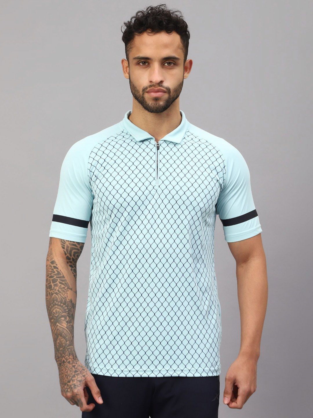 VECTOR X Men Abstract Printed Polo Collar T-Shirt-picture-37