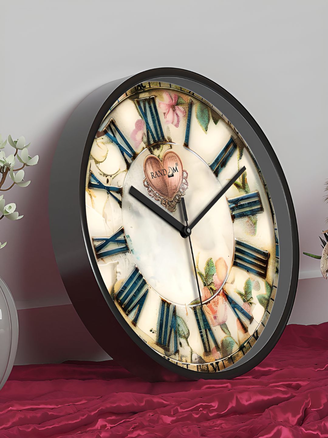 RANDOM Black & Green Printed Contemporary Wall Clock-picture-26