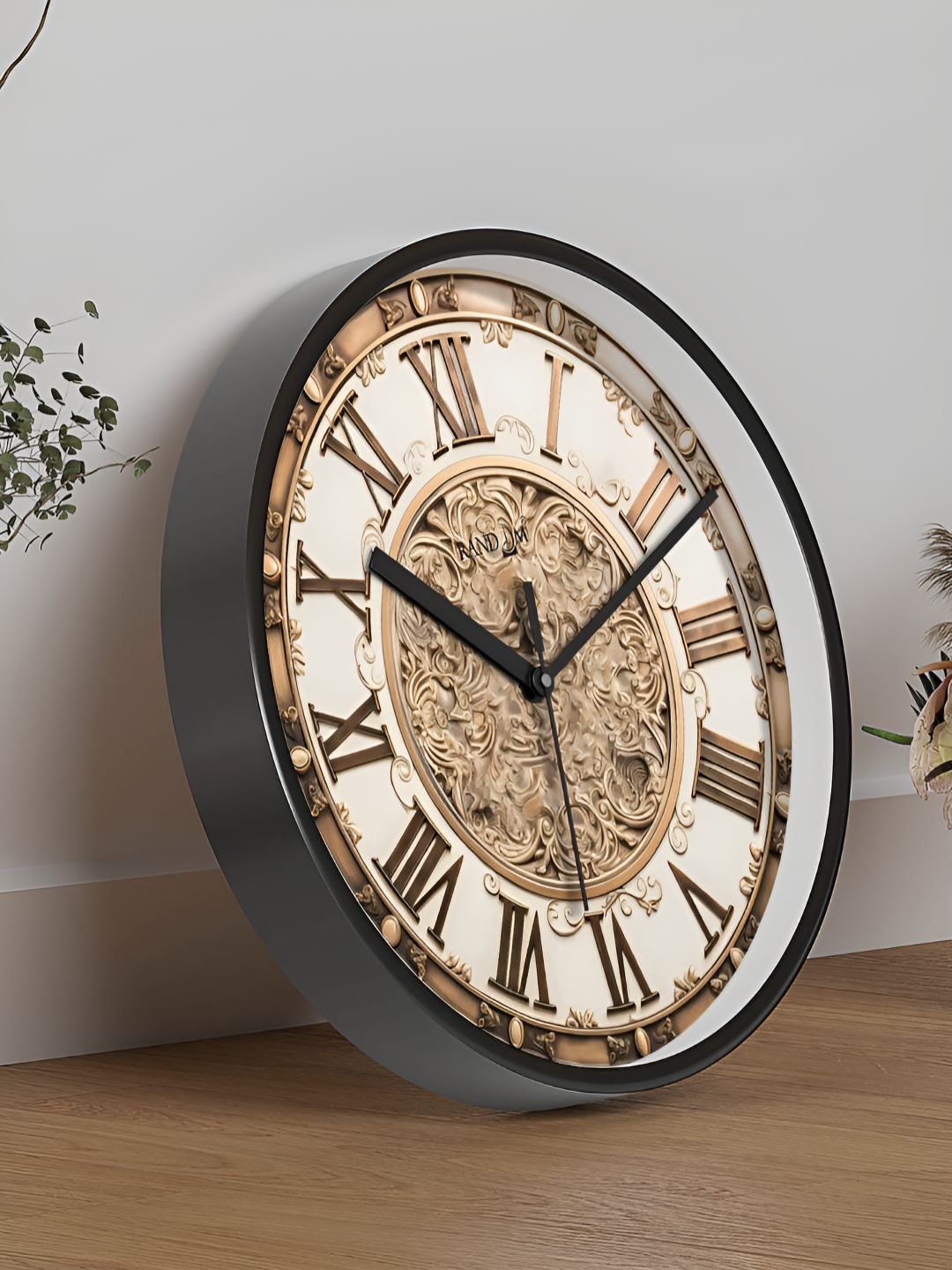 RANDOM Black & Brown Printed Contemporary Wall Clock-image-46
