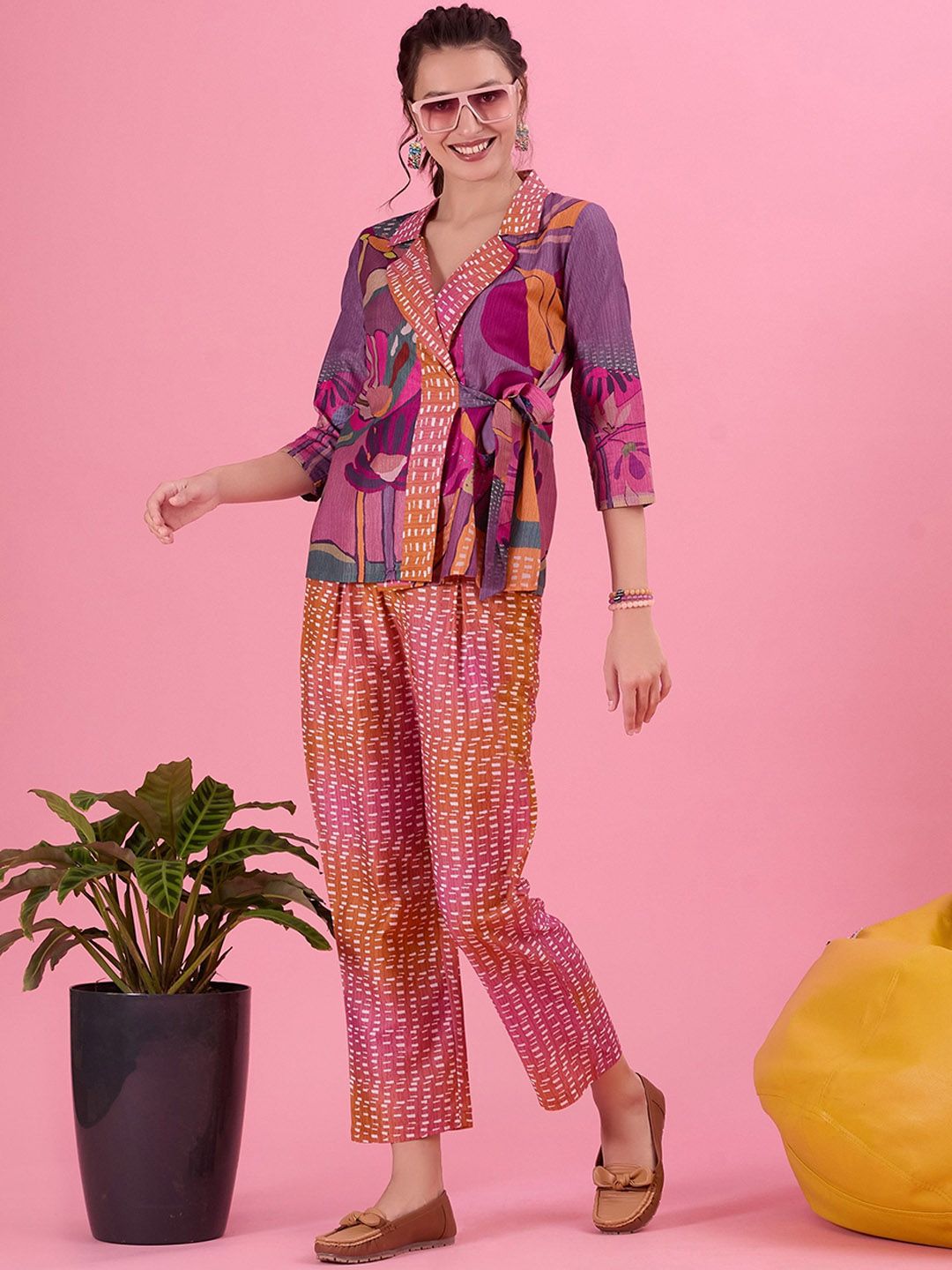 Amarasha Printed Top With Trousers