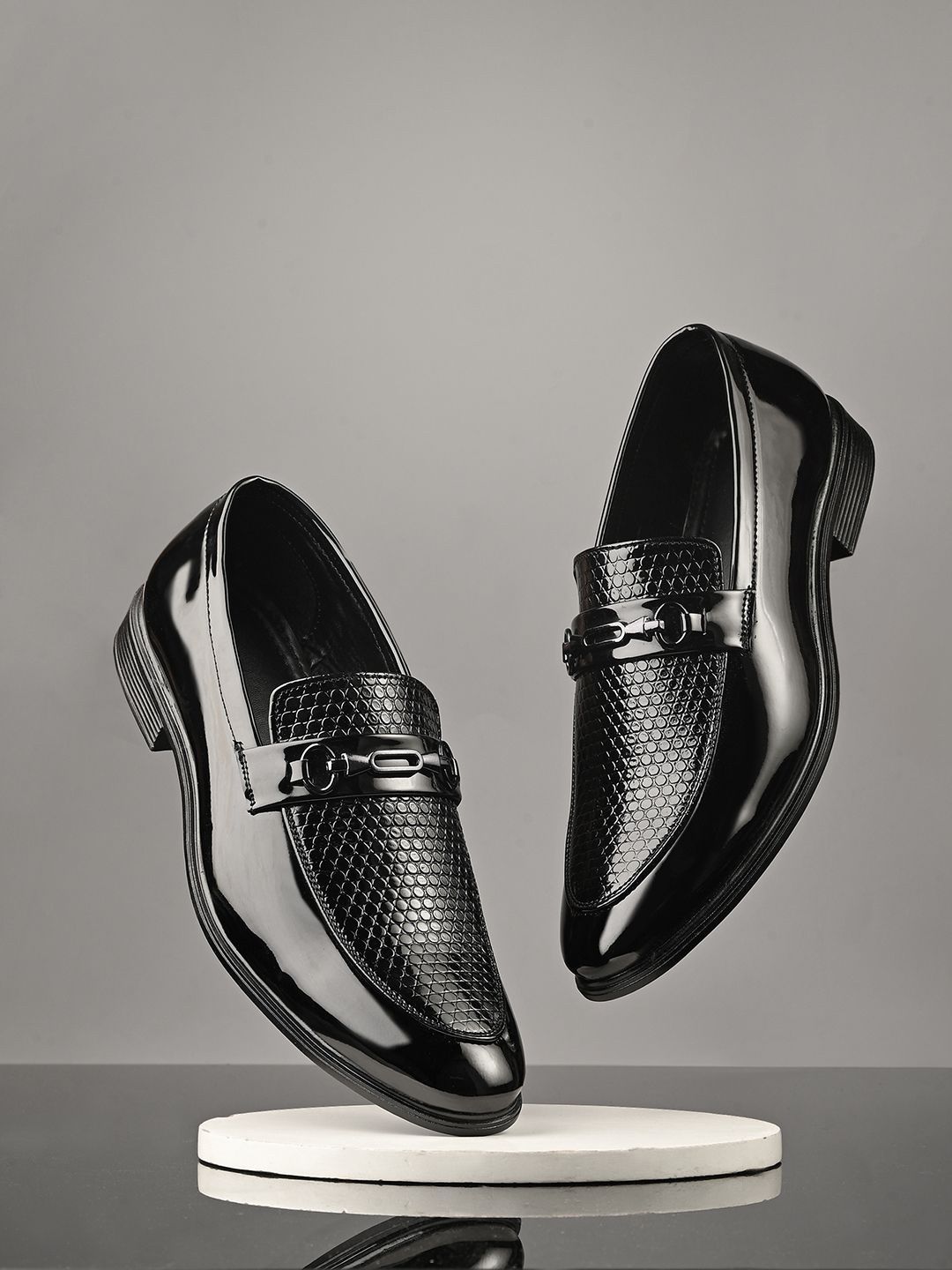 HERE&NOW Men Patent Formal Slip-Ons-picture-31