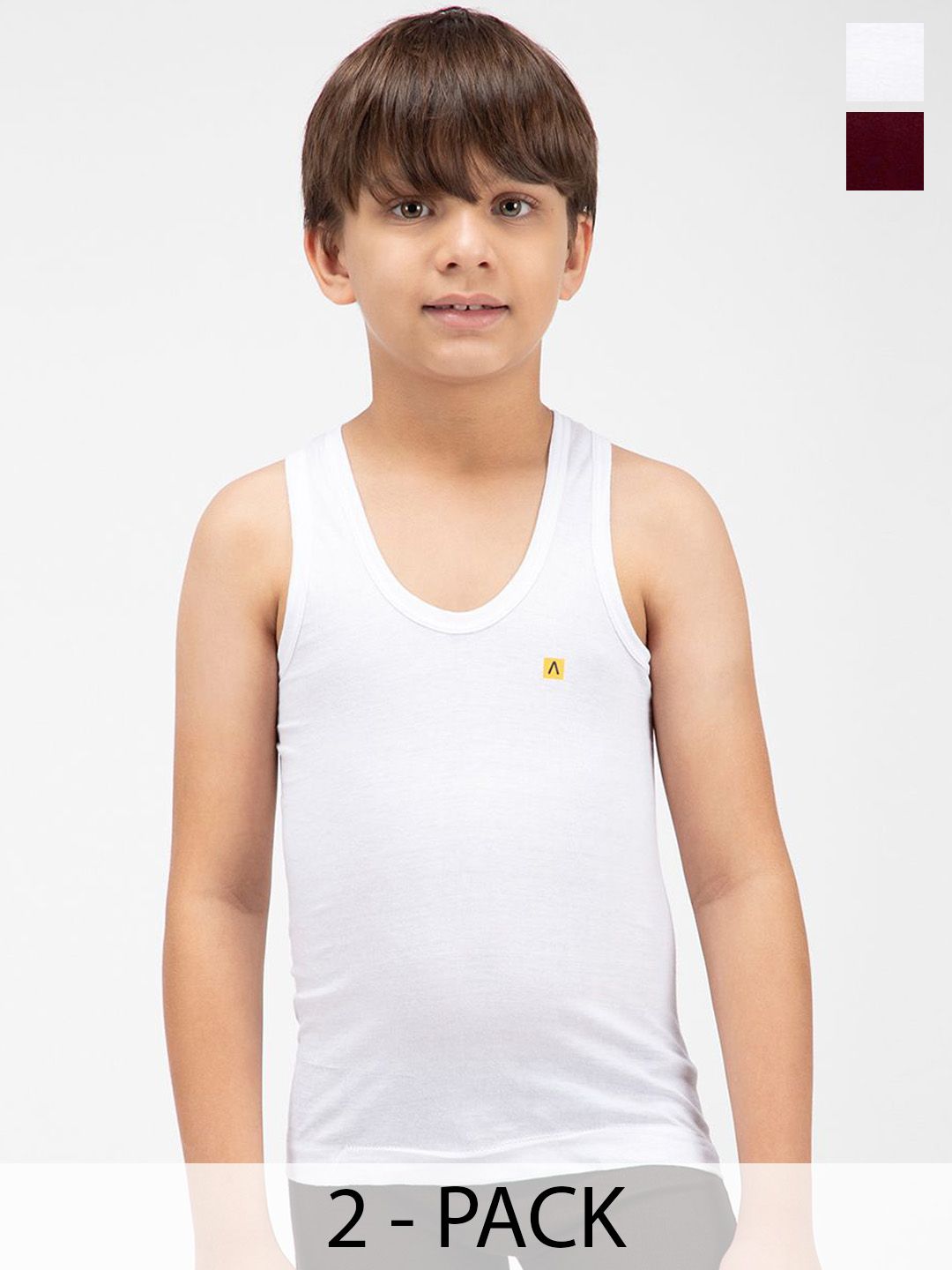 AMUL COMFY  Pack of 2 Boy Cotton Innerwear Vest AC-CSRN-VE-ASST3-45-2PC-picture-38