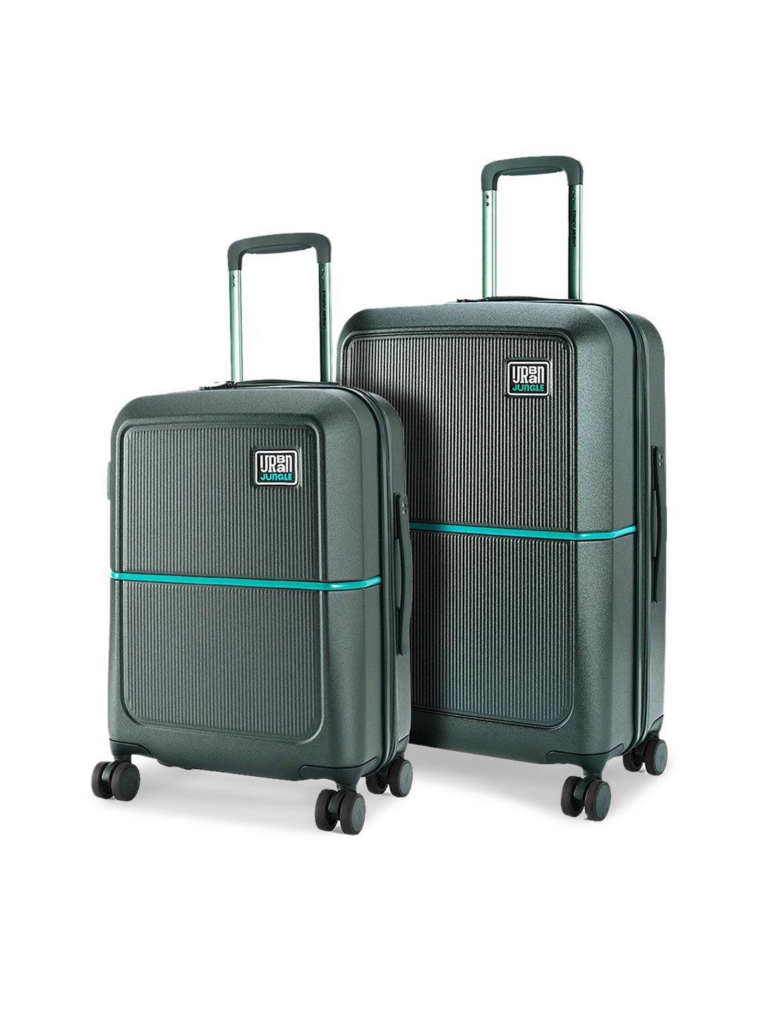 Urban Jungle Caliber Set Of 2 Textured Hard Suitcase Trolley Bags-picture-24