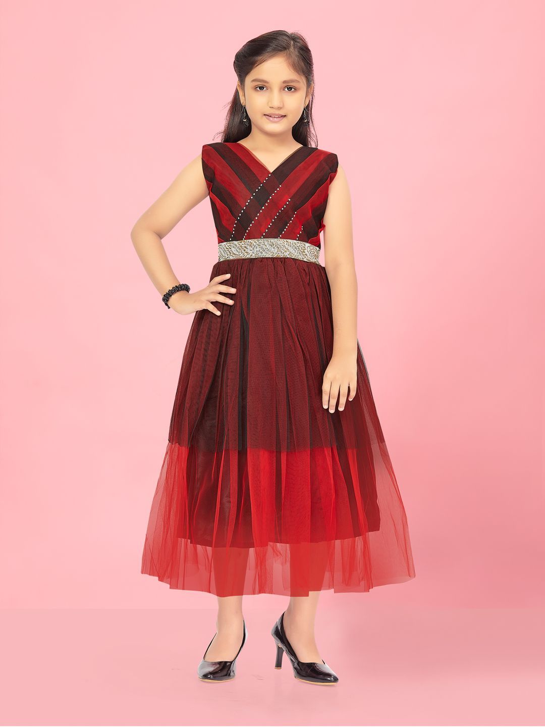 BAESD Net Fit & Flare Maxi Dress-picture-45