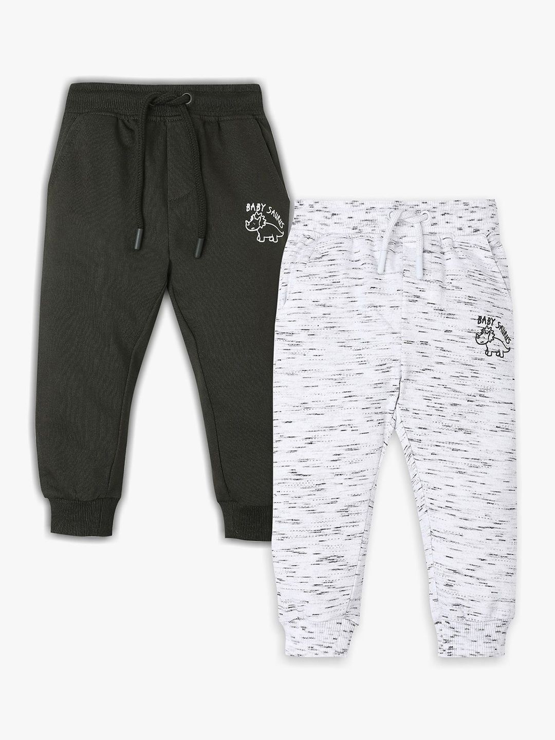 R&B Pack Of 2 Cotton Mid-Rise Joggers-picture-25