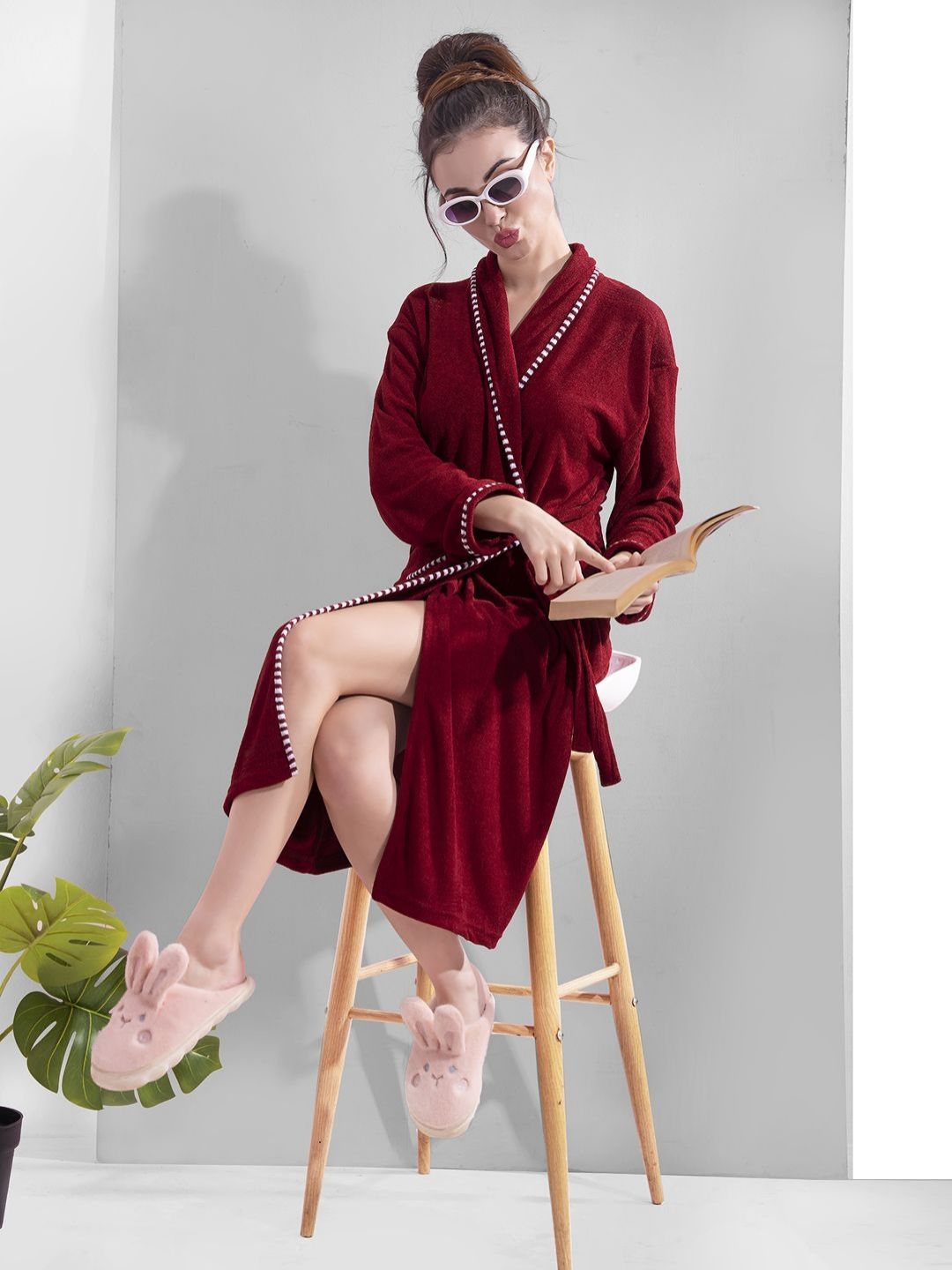 HotGown Shawl Collar Bath Robe-picture-18