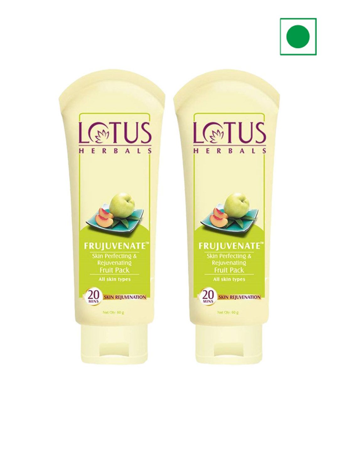 Lotus Herbals Set Of 2 Frujuvenate Skin Perfecting & Rejuvenating Fruit Face Pack-60g Each-picture-32
