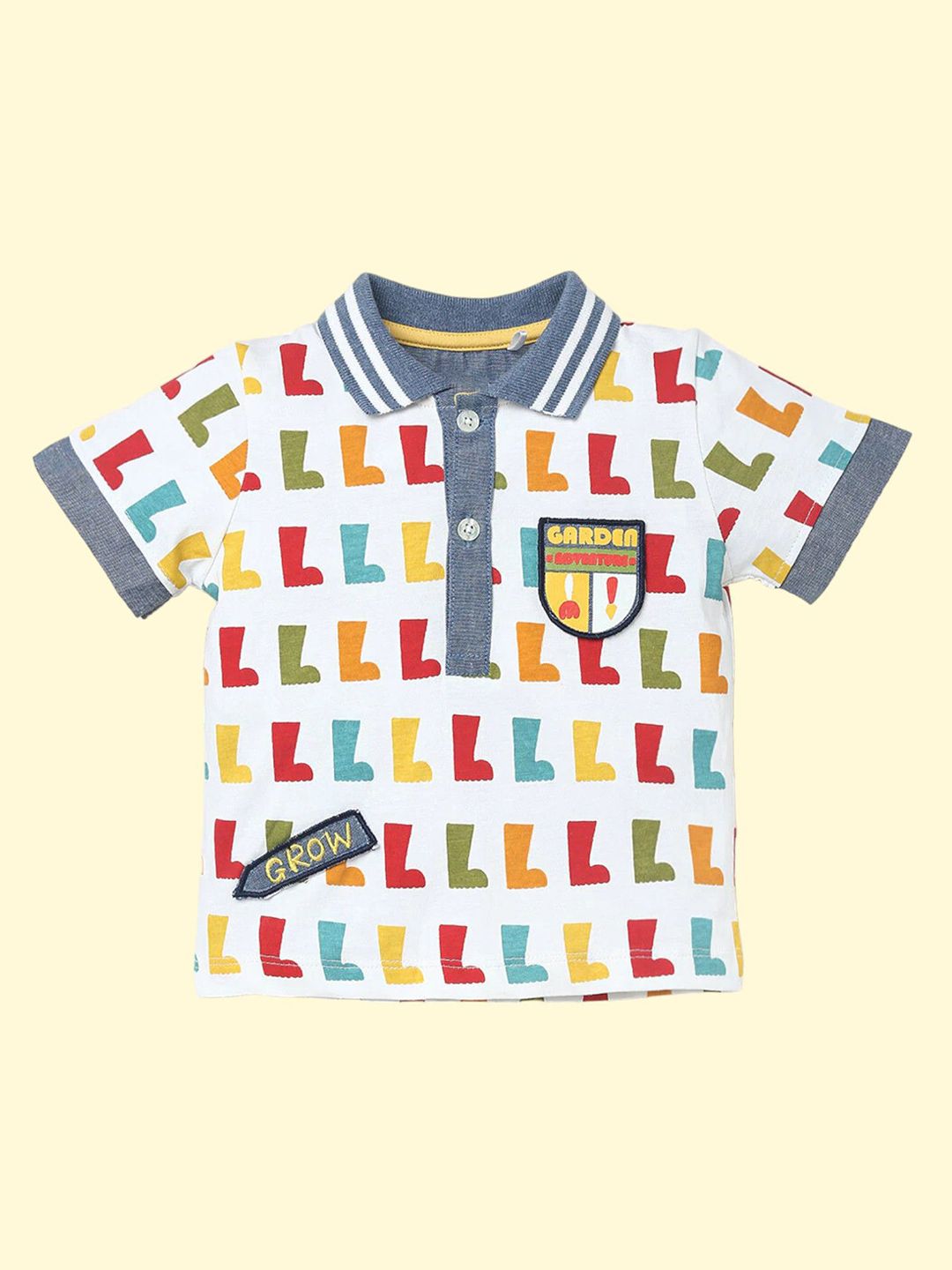 BAESD Boys Sports Printed Henley Neck Applique T-shirt-picture-18