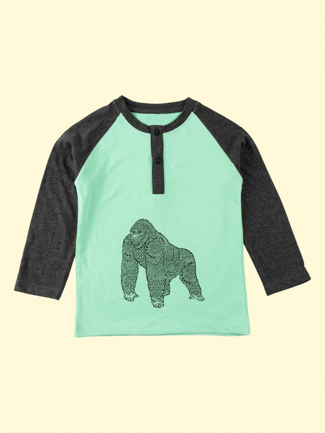 BAESD Boys Printed Henley Neck Drop-Shoulder Sleeves T-shirt-picture-33