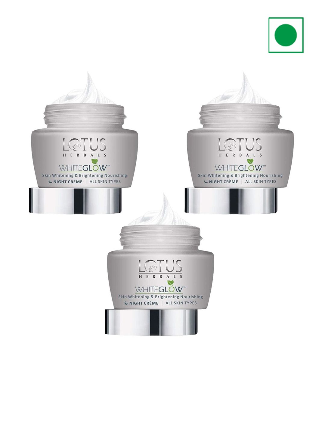 Lotus Herbals Whiteglow Set Of 3 Skin Whitening & Nourishing Night Cream - 60g Each-picture-16
