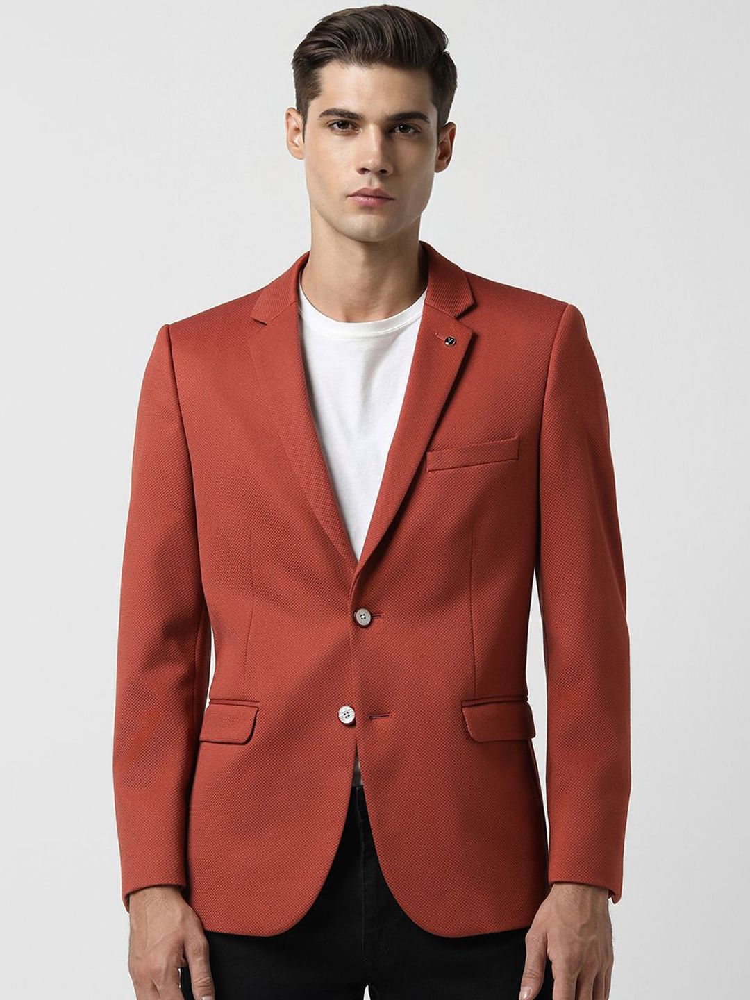 Van Heusen Slim-Fit Long Sleeve Double Vent Single Breasted Blazers-image-38