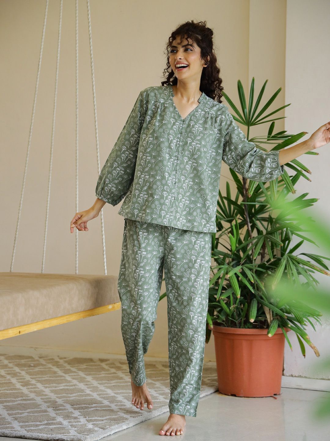 SANSKRUTIHOMES Women Printed Night suit-picture-19