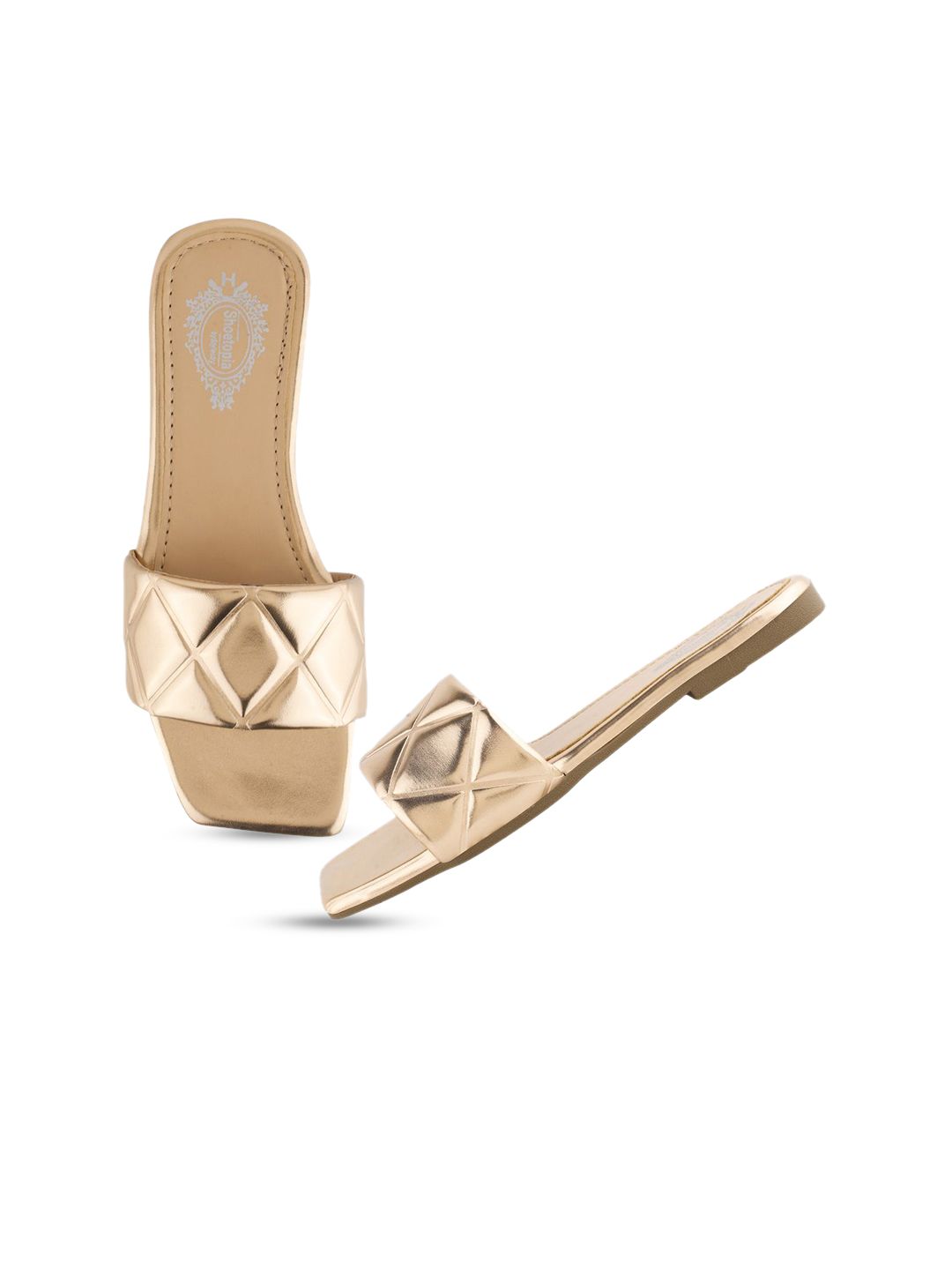 Shoetopia Girls Printed Party Open Toe Flats with Buckles-picture-53