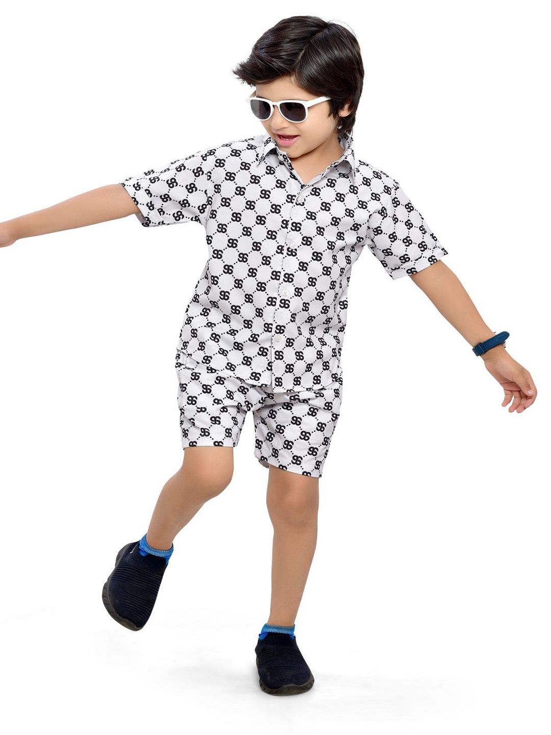 BAESD Boys Printed Shirt with Shorts-picture-12